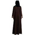 Umbrella abaya with golden embroidery work - Coffee Brown Umbrella abaya with golden embroidery work - Coffee Brown